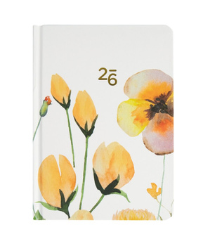 Kalendarz 2026 B6 tygodniowy Żółte Kwiaty