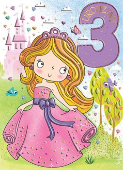 Karnet B6 Królewna 3 Urodziny