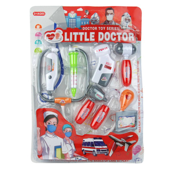 Zestaw Lekarza Dla Dzieci Stetoskop Strzykawka Na Baterie Światło Dźwięk Pr