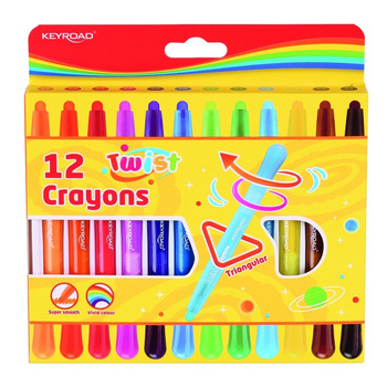 Kredki wykręcane KEYROAD 12 kolorów