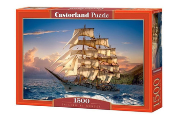 Puzzle 1500 Zachód słońca na żaglach CASTOR Castorland