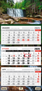 Kalendarz 2026 trójdzielny Karpacz Strumyk KT1-V.73