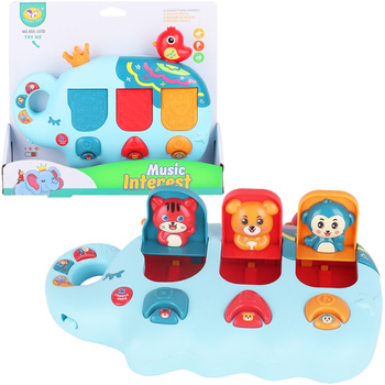 PIANINKO SŁONIK EDUKACYJNE DLA MALUCHA DŹWIĘKI MUZYKA ZWIERZĄT ZABAWKA