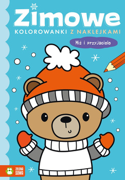 Miś i przyjaciele. Zimowe kolorowanki z naklejkami