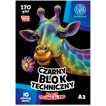 Blok techniczny ASTRAPAP BLACK A3 170g 10 ark