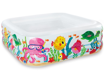 Basenik Dmuchany Kwadratowy Akwarium Dla Dzieci Ogrodowy Prezent