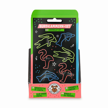 Spinacze neonowe 6 sztuk