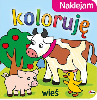 Wieś. Naklejam koloruję