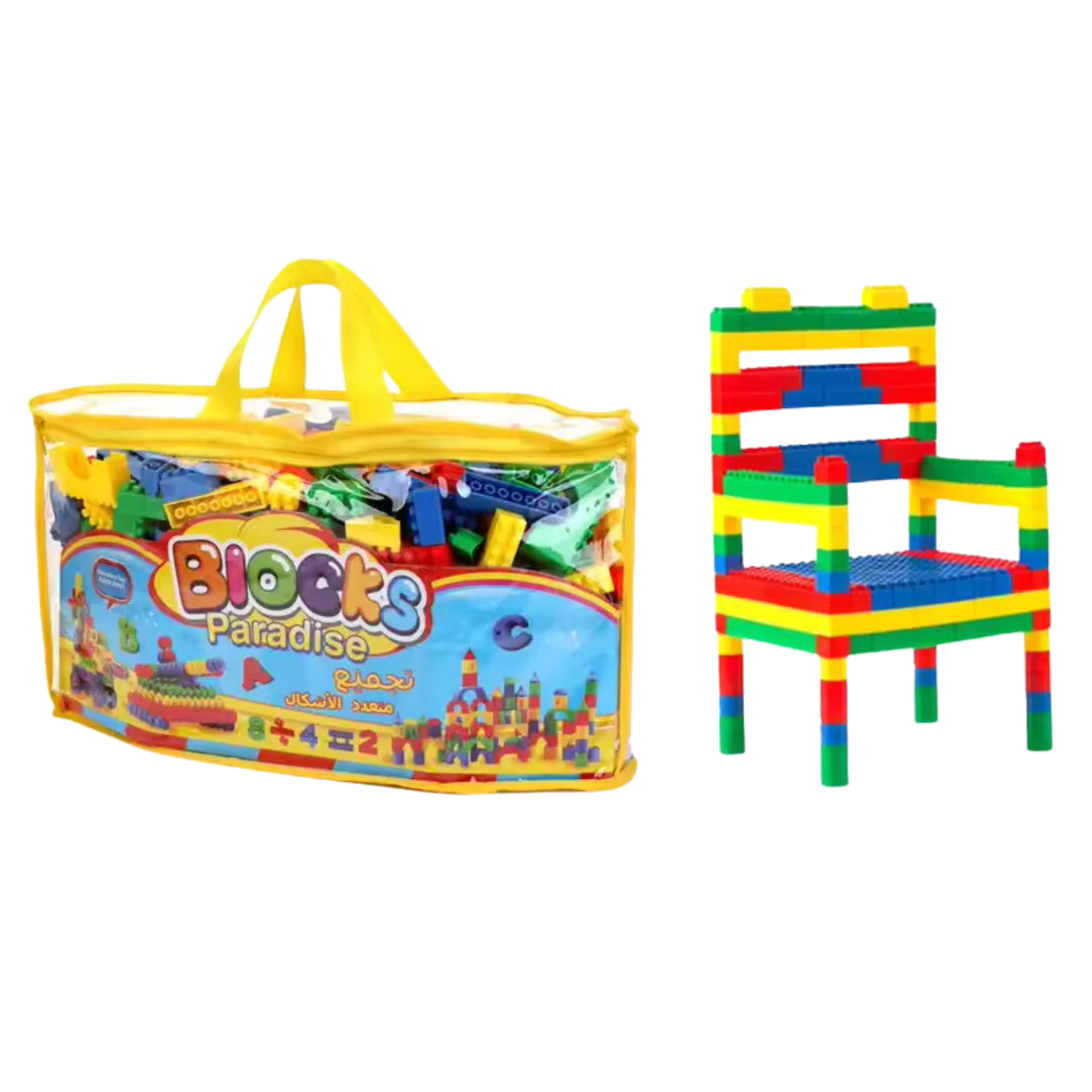 Mega Zestaw Klocki Klocków Do Kreatywnego Budowania Kolorowe Elementy Torba