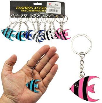 Brelok ryba metalowy zestaw 12 sztuk trwały gadżet dekoracyjny