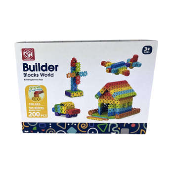 Klocki Konstrukcyjne Dla Dzieci El. 200 Zestaw Edukacyjny Prezent Pudełko