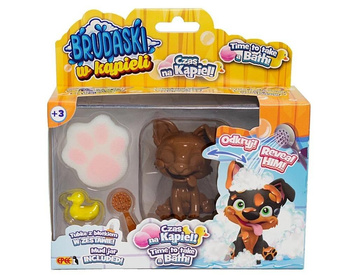 Brudaski w kąpieli piesek Corgi biało-żółty EPEE