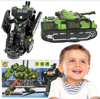 Robot Zabawka Czołg na Baterie Świeci Rusza z Dźwiękiem i Światłem 75 znakó