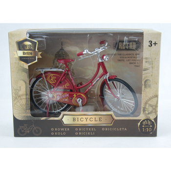Rower metalowy dla dzieci wytrzymały zabawkowy w pudełku idealny prezent
