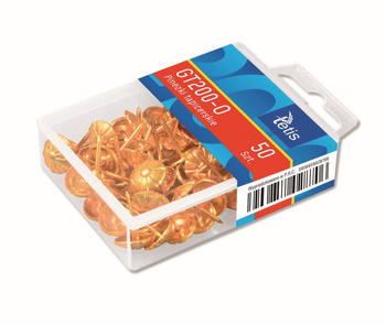 Pinezki tapicerskie złote Tetis 50 sztuk