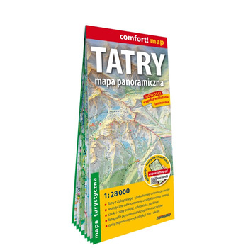 Tatry Mapa panoramiczna laminowana mapa turystyczna 1:28 000