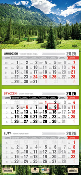 Kalendarz 2026 trójdzielny Tatry że hej! KT1 V94