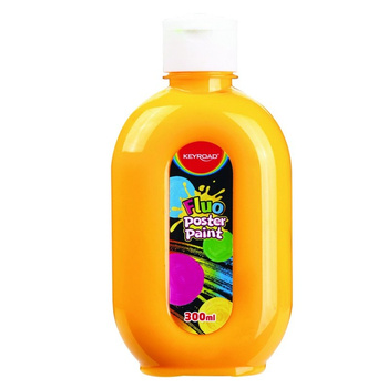 Farba plakatowa 300ml KEYROAD fluorescencyjna neonowa pomarańczowa