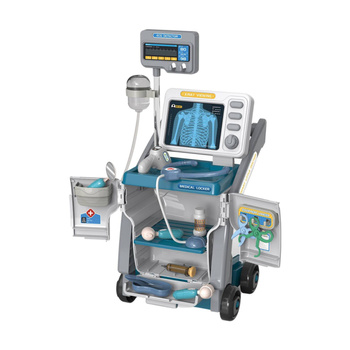 WÓZEK MEDYCZNY DLA DZIECI ZESTAW LEKARSKI RENTGEN ZABAWKA EDUKACYJNA