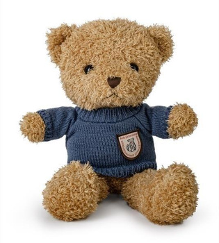 Miś brązowy 22cm w sweterku granatowy Daffi