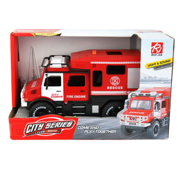 Ciężarówka strażacka z efektami świetlnymi i dźwiękowymi w pudełku