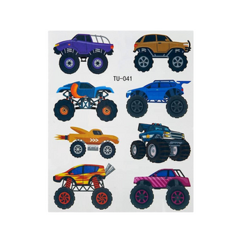 TATUAŻE DLA DZIECKA SZABLONY AUTA WZORY SAMOCHODÓW NA PREZENT NA URODZINY