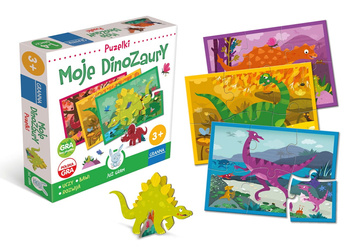 GRANNA GRA Memo Puzzle 3w1 Moje Dinozaury