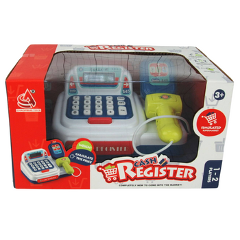 Kasa fiskalna zabawkowa na baterie edukacyjna w pudełku dla dzieci