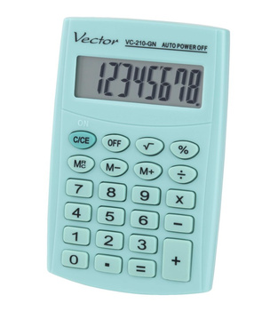 Kalkulator kieszonkowy Vector VC-210 GN