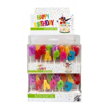 Świeczki Happy Birthday literki
