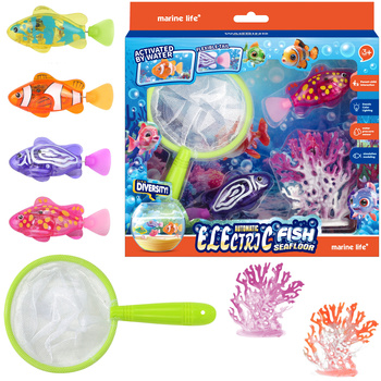 Rybki Pływające Z Podbierakiem Zabawka Do Kąpieli Dla Dzieci Prezent