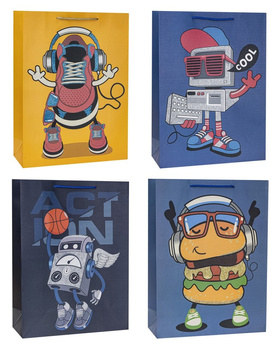 Torebki prezentowe TD-23178-GL-A5 wzór dziecięcy 12 sztuk