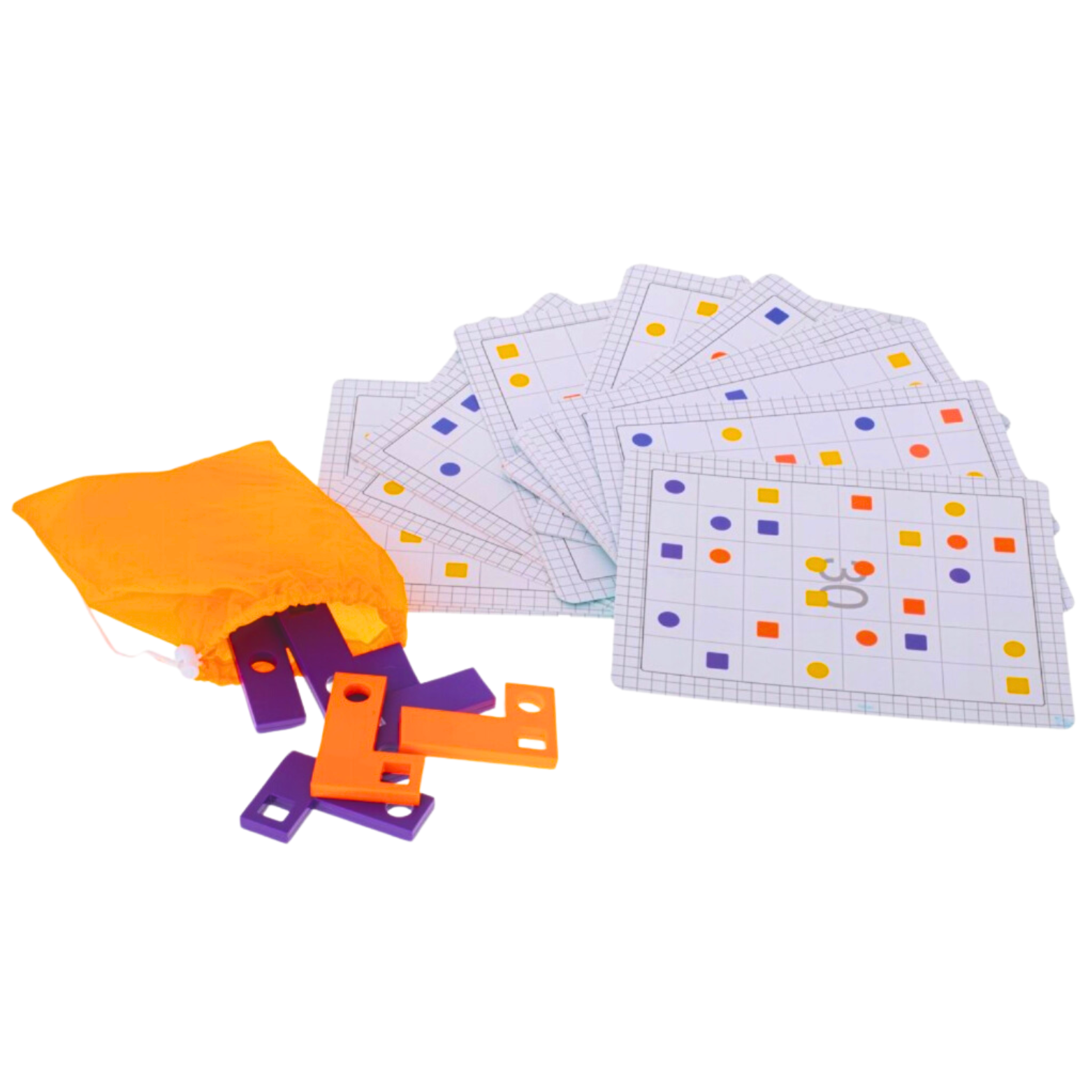 Gra Logiczna Układanka Karty Montessori Tangram Puzzle Klocki Gra Planszowa