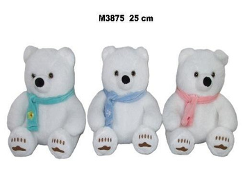 Miś polarny w szaliku 25cm MIX Sun-Day