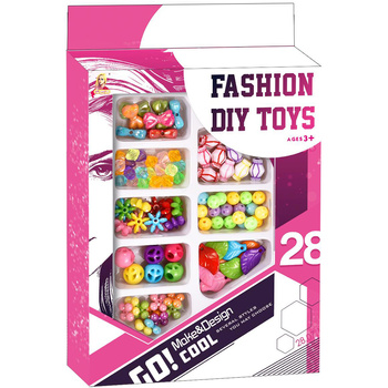 ZESTAW KORALIKÓW DO ROBIENIA BIŻUTERII DLA DZIECI DIY PREZENT DLA DZIECKA