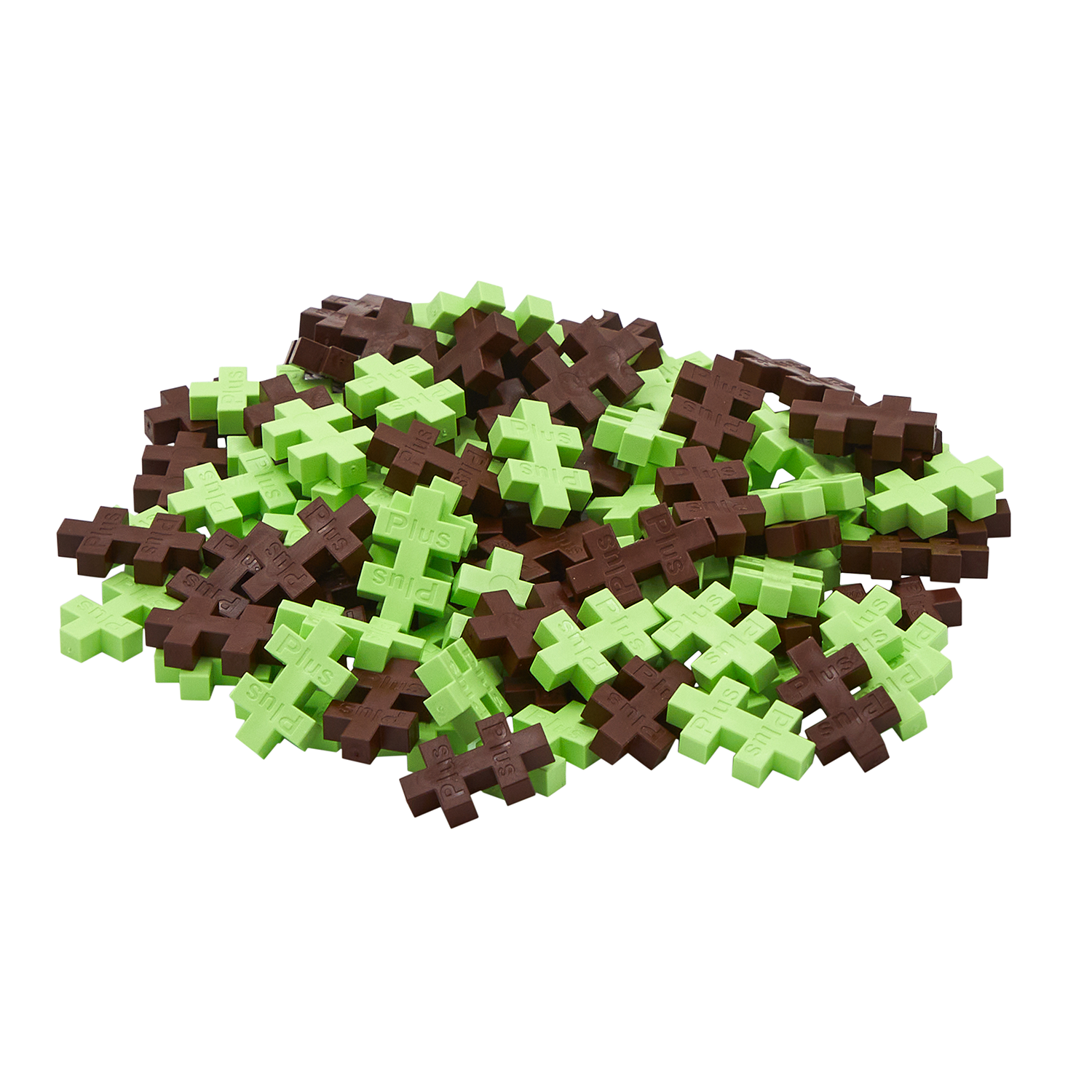 Zawartość tuby Plus-Plus Żółw wysypane klocki i gotowy model żółwia