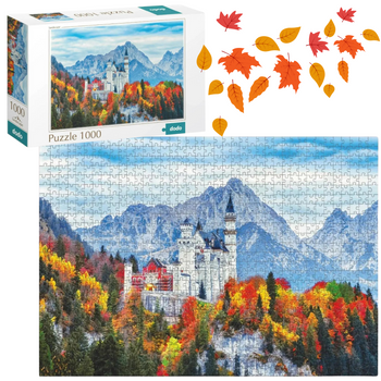 PUZZLE ZAMEK NEUSCHWANSTEIN 1000 ELEMENTÓW DO UŁOŻENIA DLA CAŁEJ RODZINY