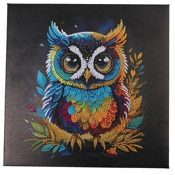 Obraz na płótnie 30x30cm z mozaiką Sowa EPEE