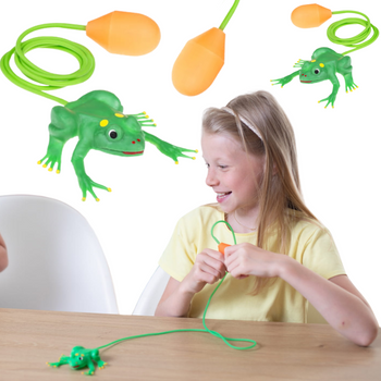 Zabawka Skacząca Żabka Pompka Zwierzątko Dla Dzieci Bezpieczna Edukacyjna