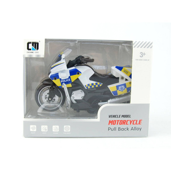 Motocykl zabawkowy z efektami świetlnymi i dźwiękowymi w pudełku dla dzieci