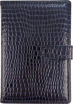 Kalendarz 2026 B5 dzienny z zapięciem krokodyl granatowy