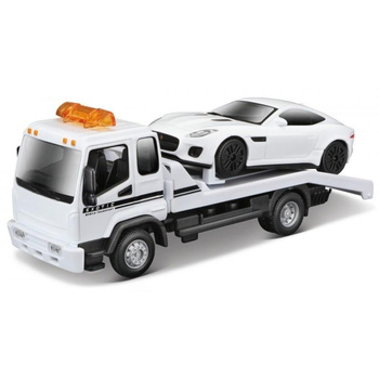 Str. Fire Tow Truck W Jaguar F-Type R 1:43 BBURAGO BBurago
