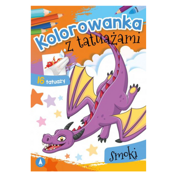 KOLOROWANKA Z TATUAŻAMI. SMOKI