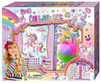 Pamiętnik na spirali z breloczkiem Jednorożec