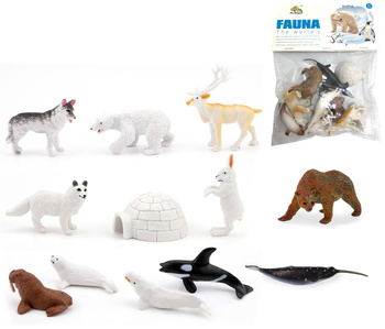 Zabawki Zwierzęta Zoo Polarne Figurki Edukacyjne Dla Dzieci 12 Sztuk