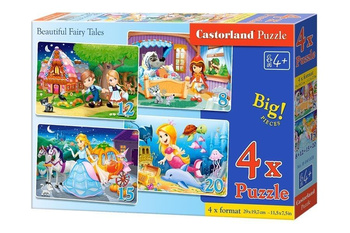 Puzzle x 4 - Beautiful Fairy Tales CASTOR Castorland