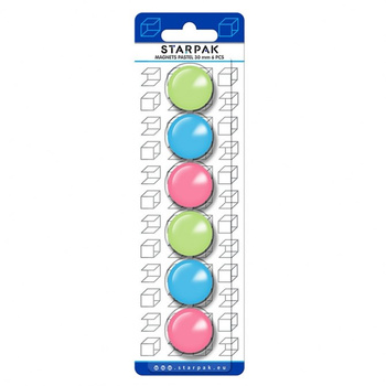 Magnesy pastel 30mm 6 sztuk