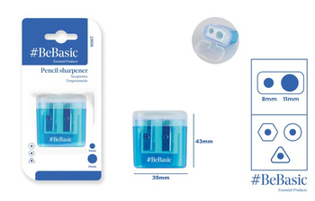 Temperówka podwójna z pojemnikiem i pokrywką BeBasic