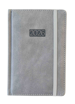 Kalendarz 2026 B6 LUX dzienny szary V4 K-B6D L