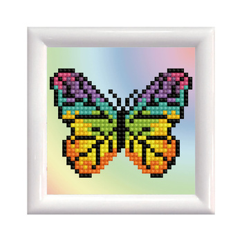 DIAMOND DOTZ WITH FRAME RAINBOW BUTTERFLY